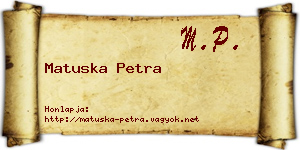 Matuska Petra névjegykártya