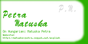 petra matuska business card